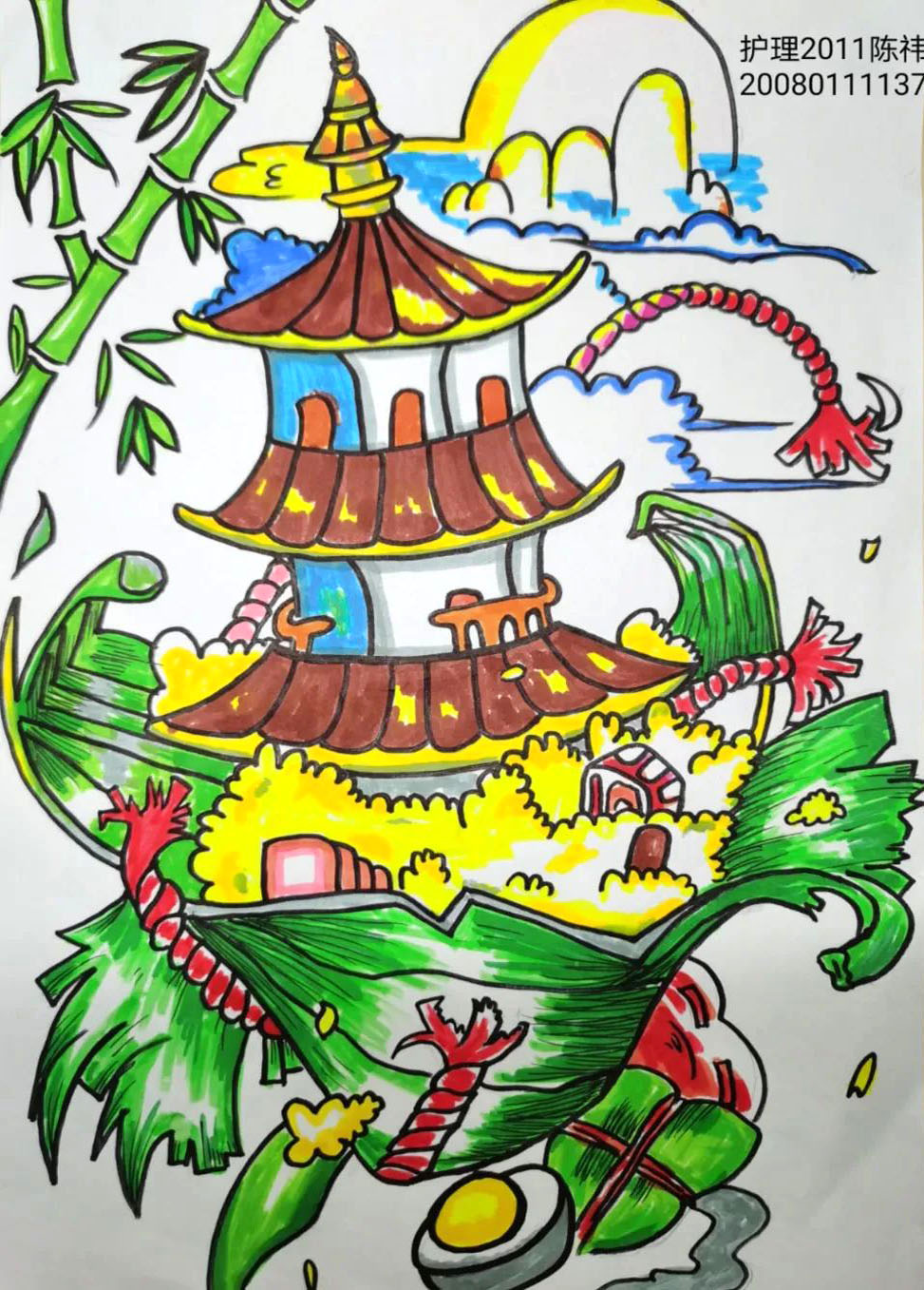 端午安康 端午节儿童画图片（9张）-图4