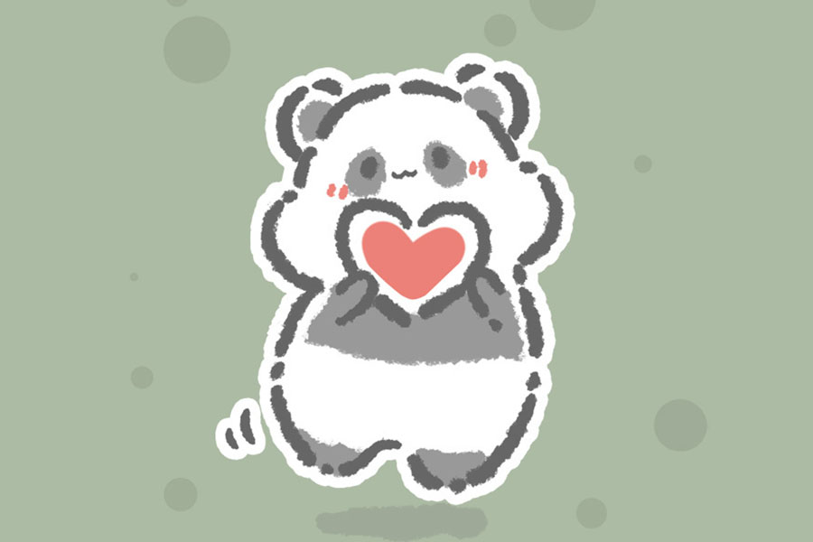 小动物们都爱你哟 9张爱心可爱小动物简笔画图片-图1