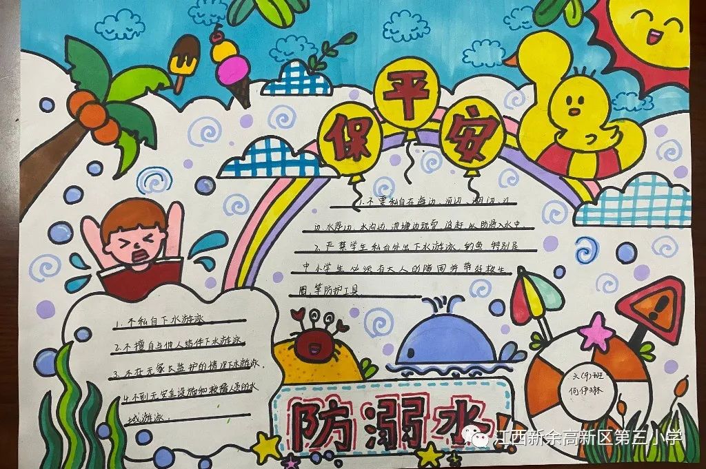 游泳安全手抄报-图1