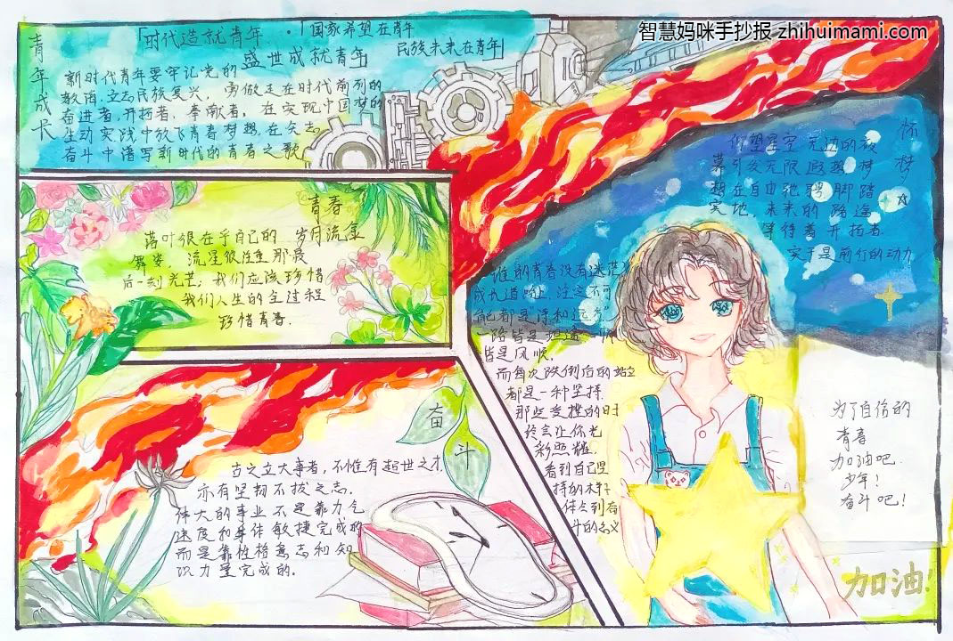 “奋斗青春，健康成长”心理健康手抄报-图5