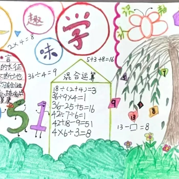 小学二年级数学小报-图1