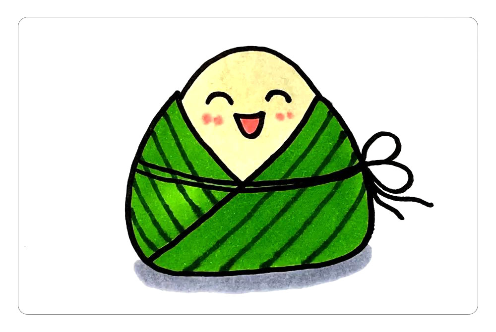 端午节画粽子，字母y画可爱的小粽子简单又有趣