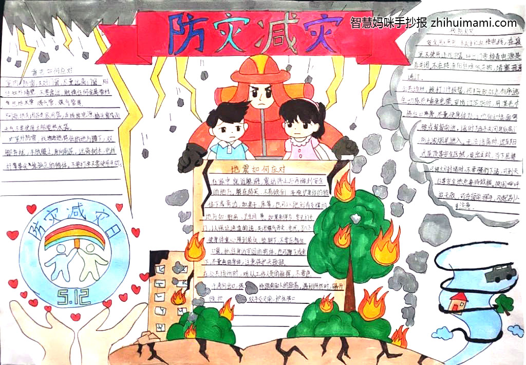 “减轻灾害风险，守护美好家园”主题手抄报-图2