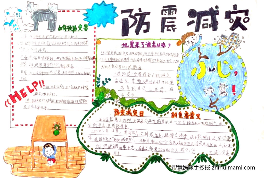 2022年防灾减灾日手抄报简单漂亮-图4