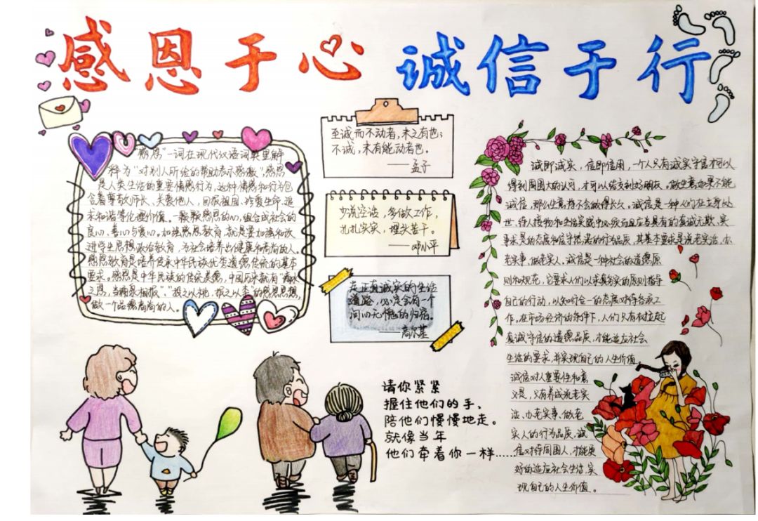 诚信是金手抄报简单漂亮-图2