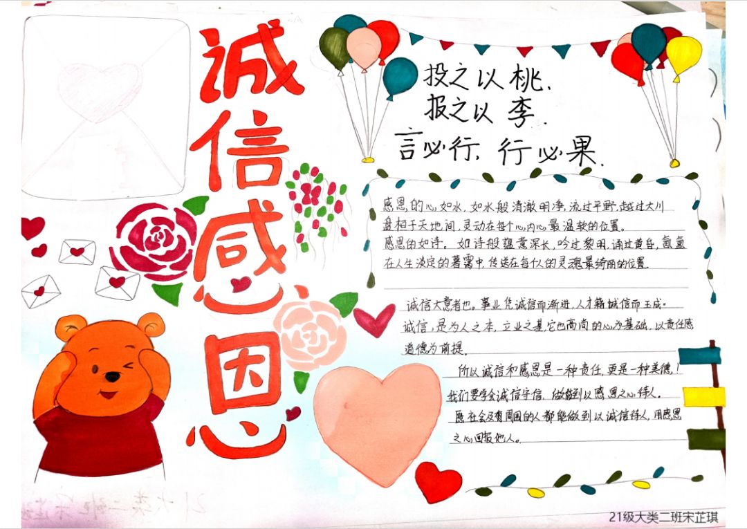 小学生文明诚信手抄报怎么画-图1