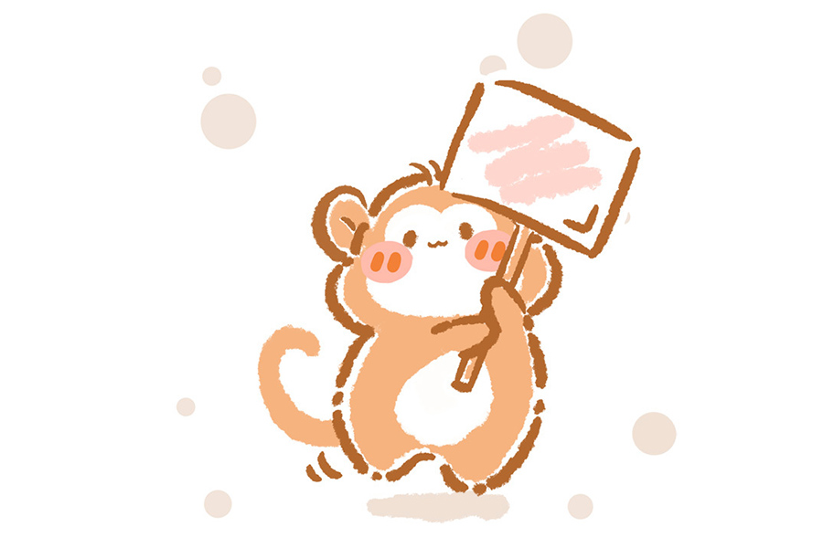 可爱的卡通十二生肖简笔画 十二生肖举牌照-图6