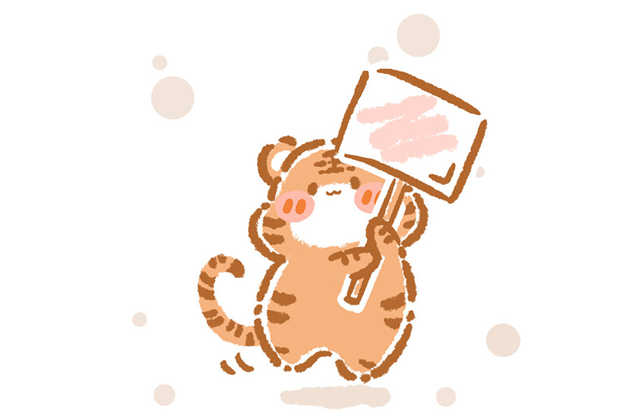 可爱的卡通十二生肖简笔画 十二生肖举牌照-图8