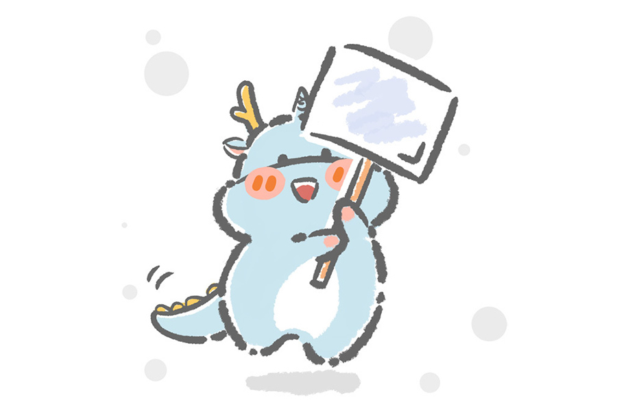 可爱的卡通十二生肖简笔画 十二生肖举牌照-图9