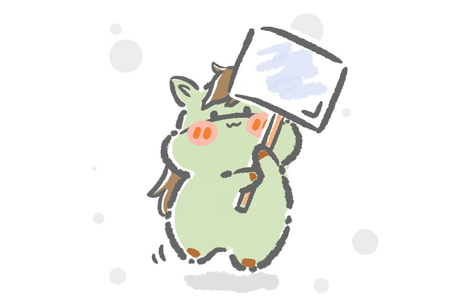 可爱的卡通十二生肖简笔画 十二生肖举牌照-图11