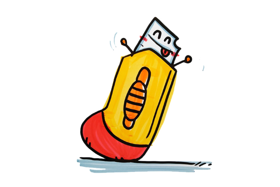 萌萌的学习用品简笔画图片-图1