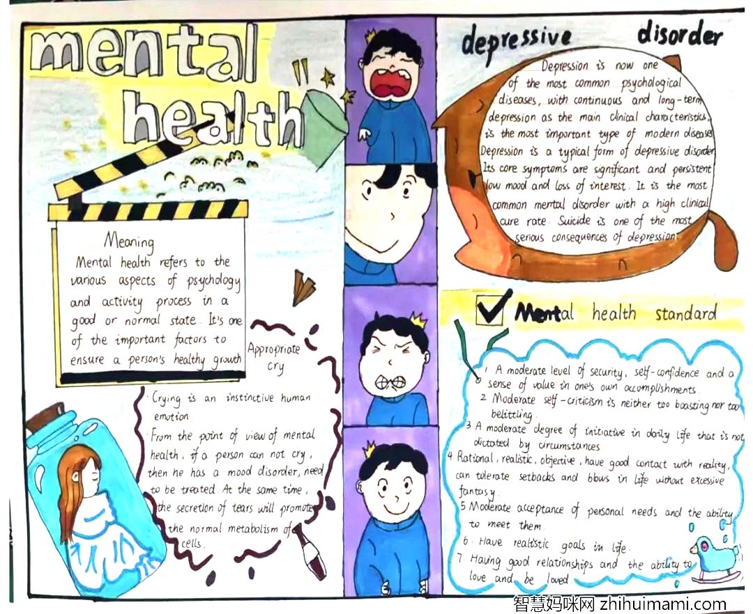 “相互关爱，健康全寝”英文手抄报优秀作品10张-图4