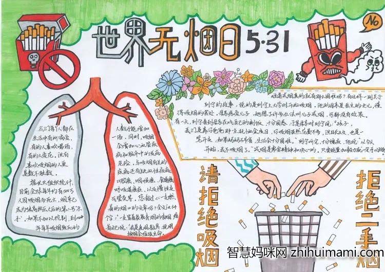  5月31日“世界无烟日”手抄报获奖作品-图3