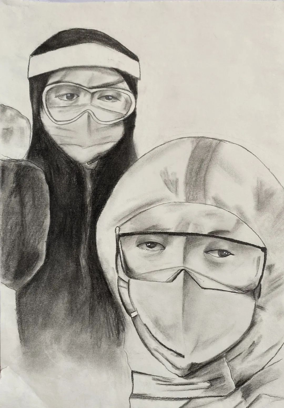 ”众志成城 守望春天“抗击疫情儿童画精选6张-图3