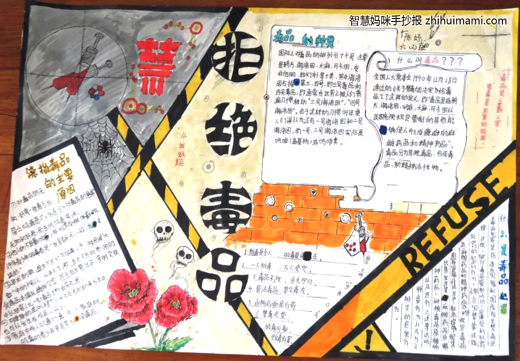 2022年国际禁毒日手抄报一等奖（8张）