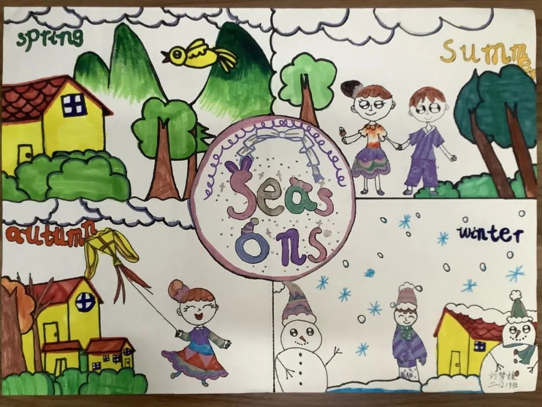 我眼中的四季主题儿童画（7张）-图5