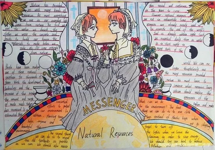 9张漂亮的环保英语手抄报绘画-图2