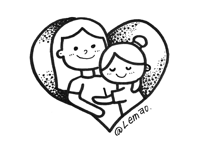 9张漂亮的母亲节简笔画手账素材-图4