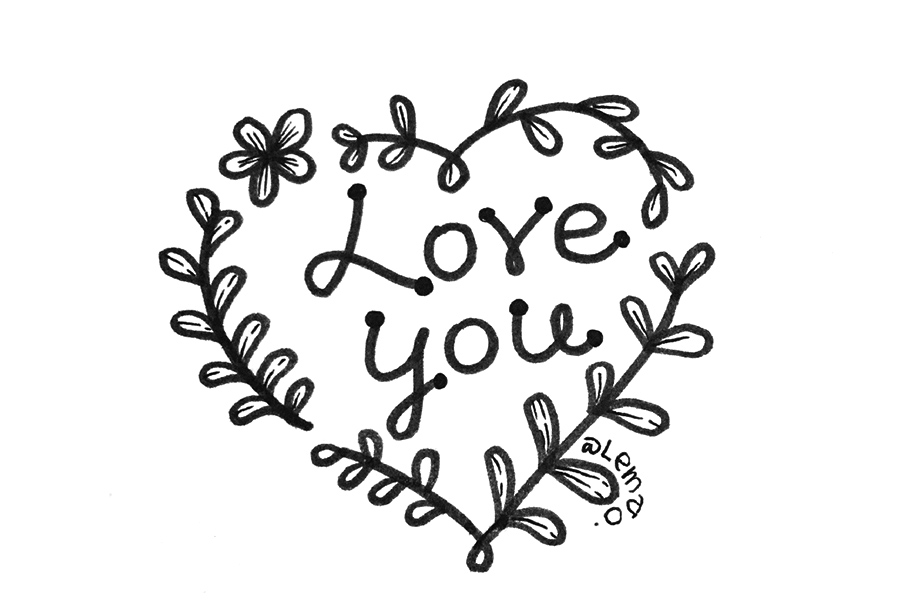 9张漂亮的母亲节简笔画手账素材-图5