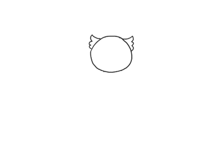 树杈上的可爱小猫头鹰怎么画-图1