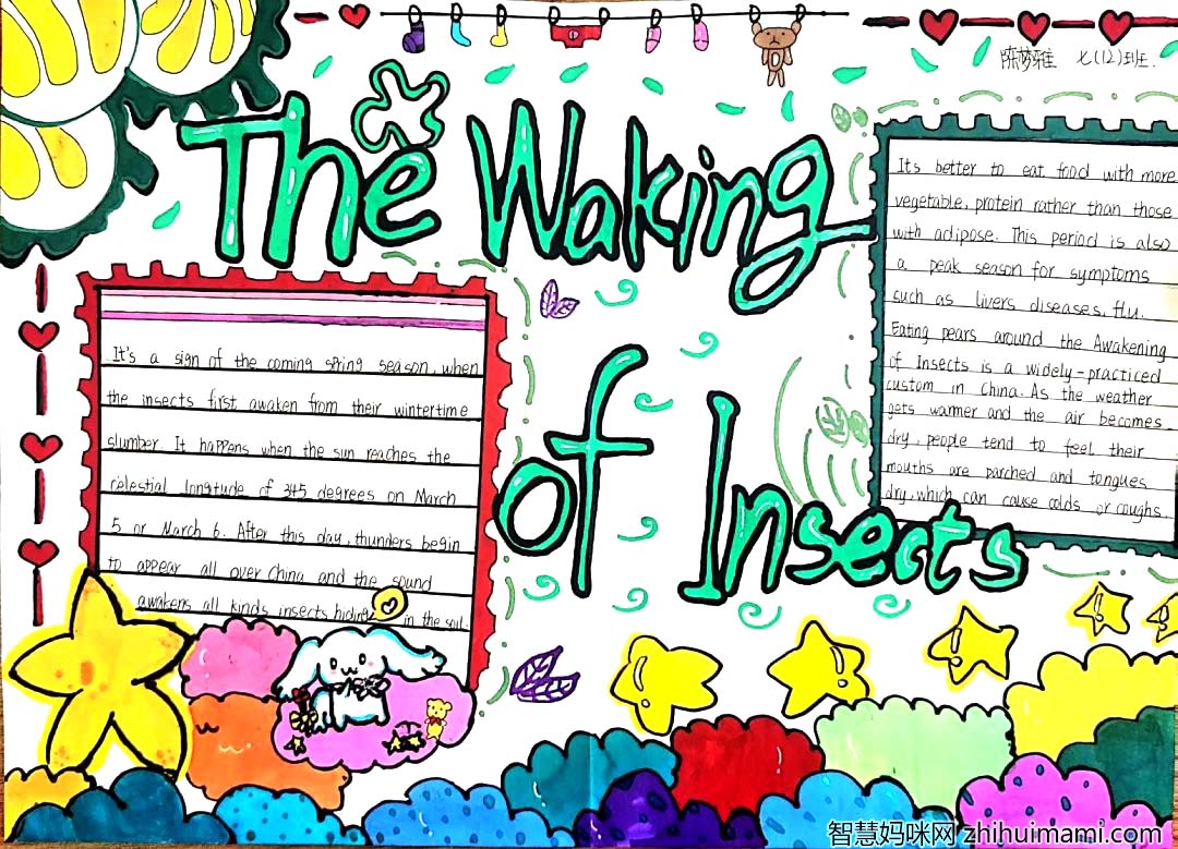 “手绘二十四节气，珍藏诗情画意”主题英语手抄报5张-图2