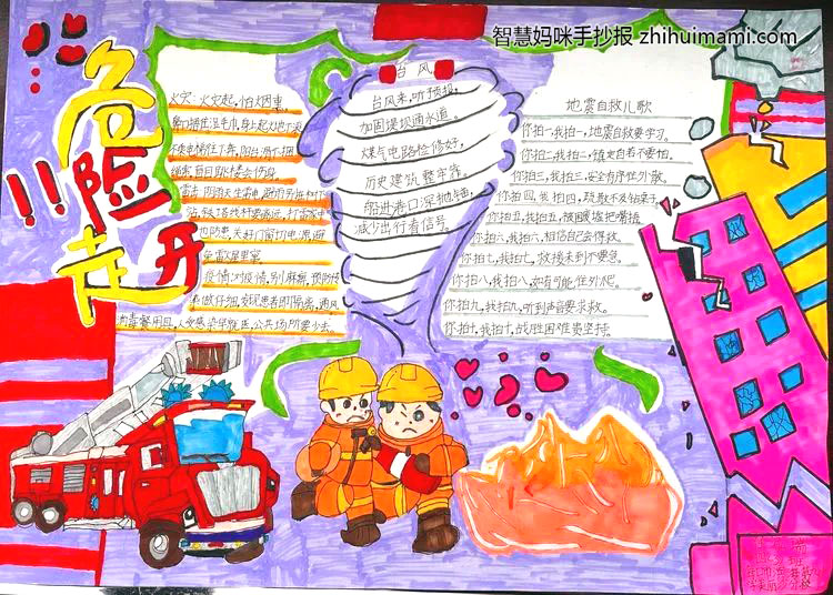 六年级防灾减灾手抄报绘画一等奖（8张）-图2