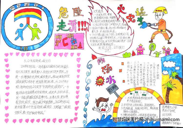 六年级防灾减灾手抄报绘画一等奖（8张）-图8