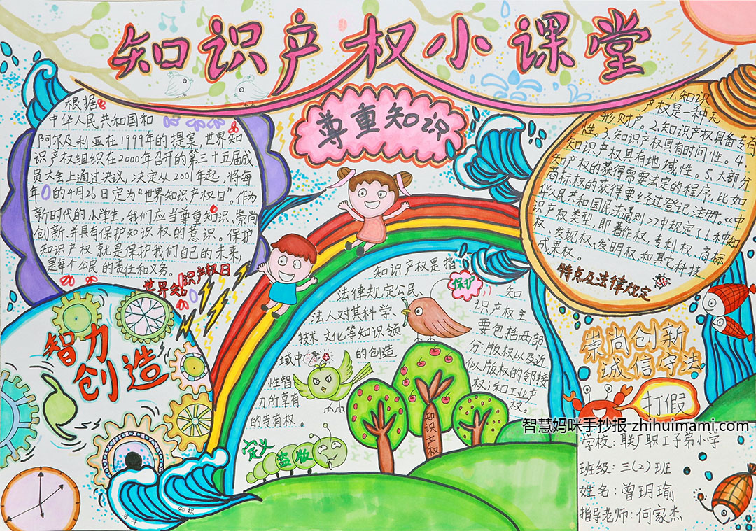 世界知识产权日手抄报简单又漂亮-图1
