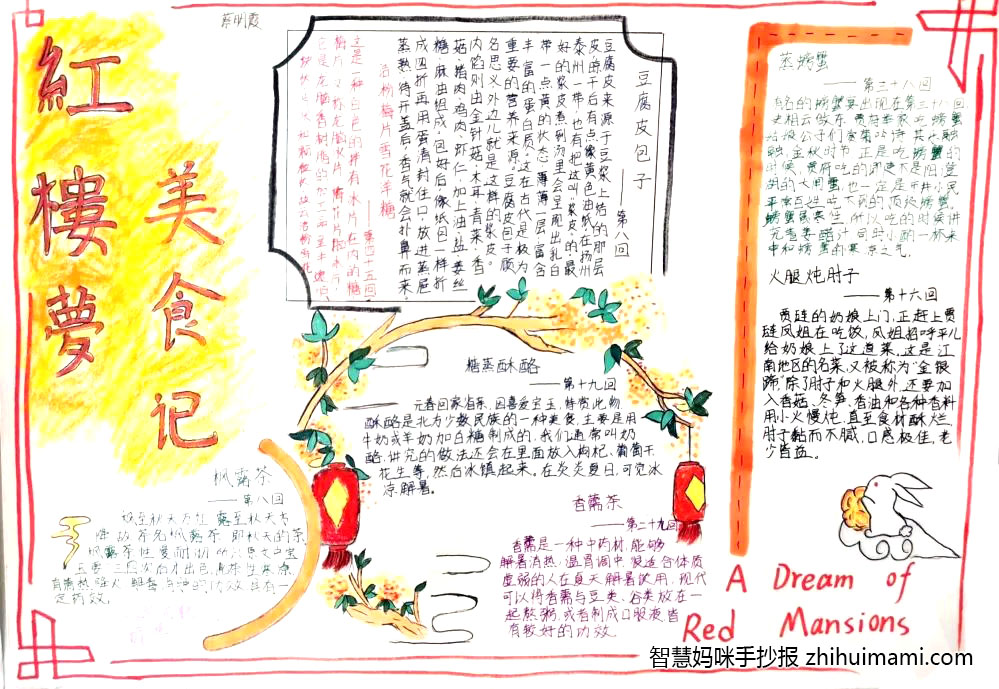 走进红楼梦主题手抄报绘画（8张）-图5