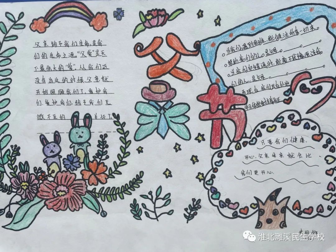 简单大方的父亲节手抄报-图2