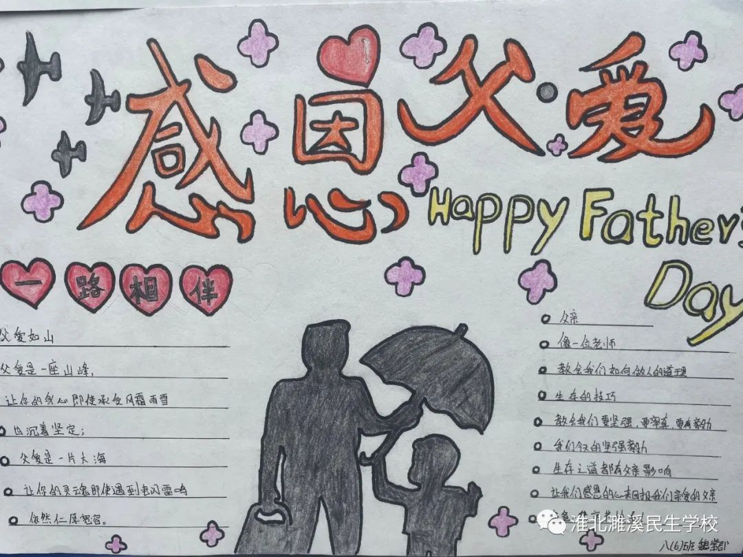关于父亲节的手抄报怎么画-图1