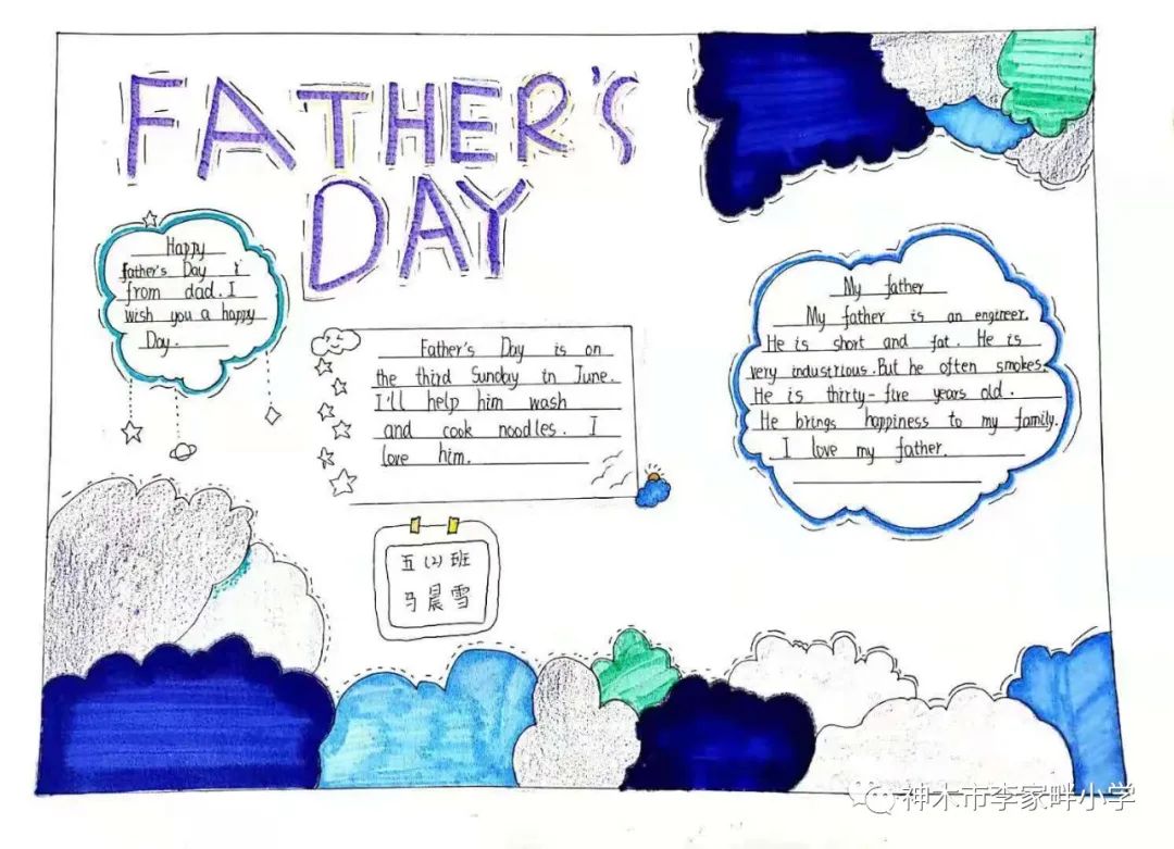 父亲节手抄报怎么画-图3