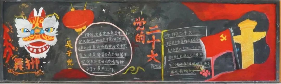“喜迎二十大，青春心向党”主题黑板报二等奖（7张）-图1