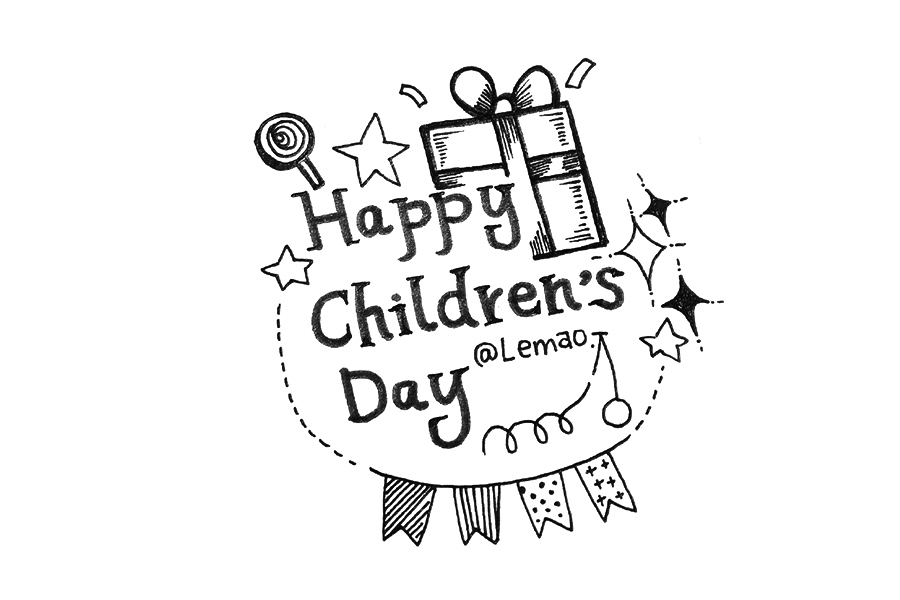 不想长大 六一儿童节手帐简笔画素材-图3