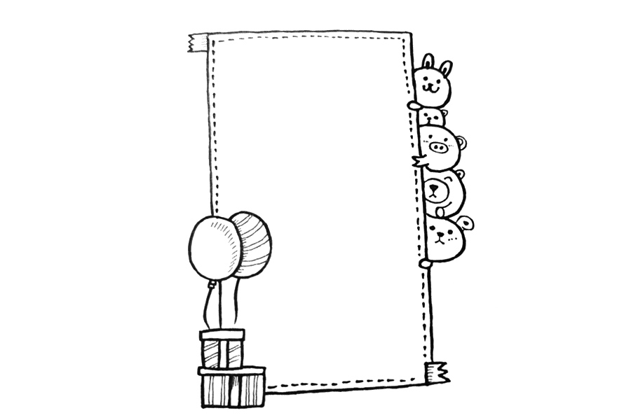 一支笔就能画的六一贺卡-图3