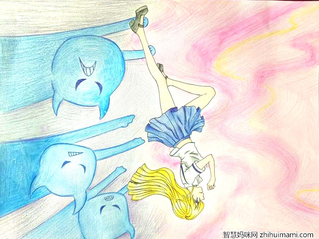 “健身健心，舒展心灵”心理健康主题绘画9张-图1