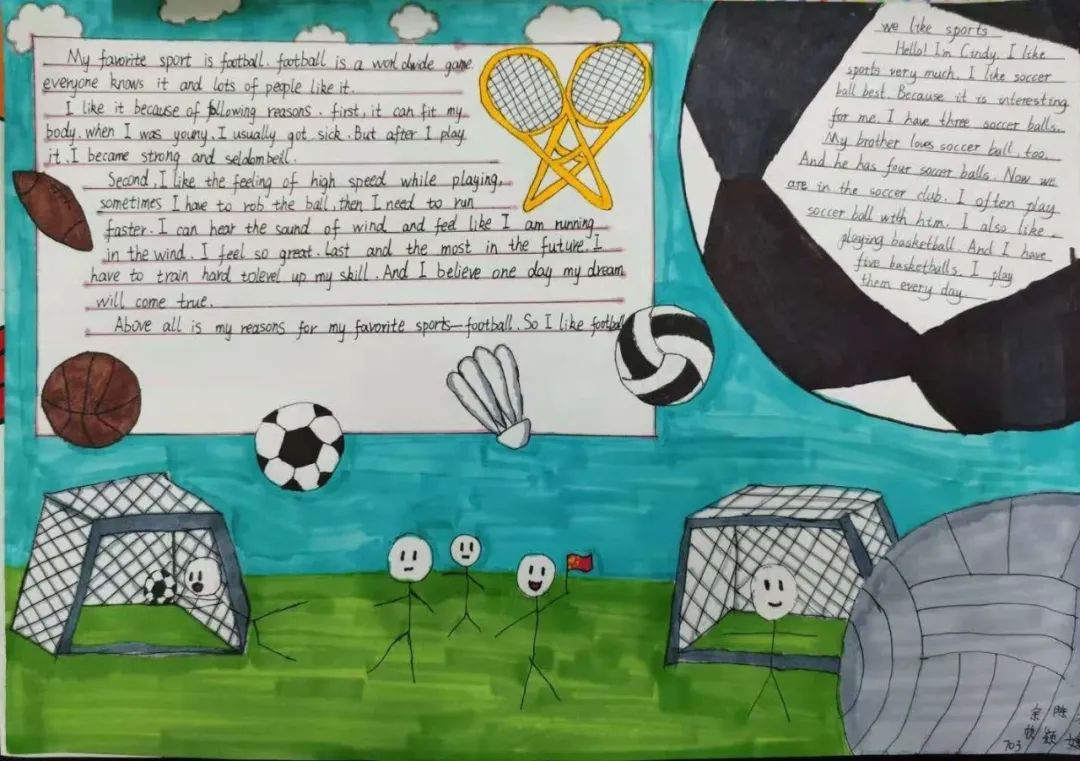 足球世界杯英语手抄报怎么画-图3