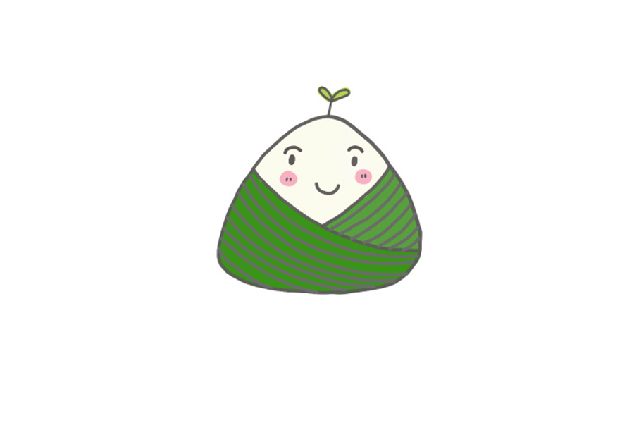 端午节快乐 简单可爱的端午粽子简笔画画法步骤-图5