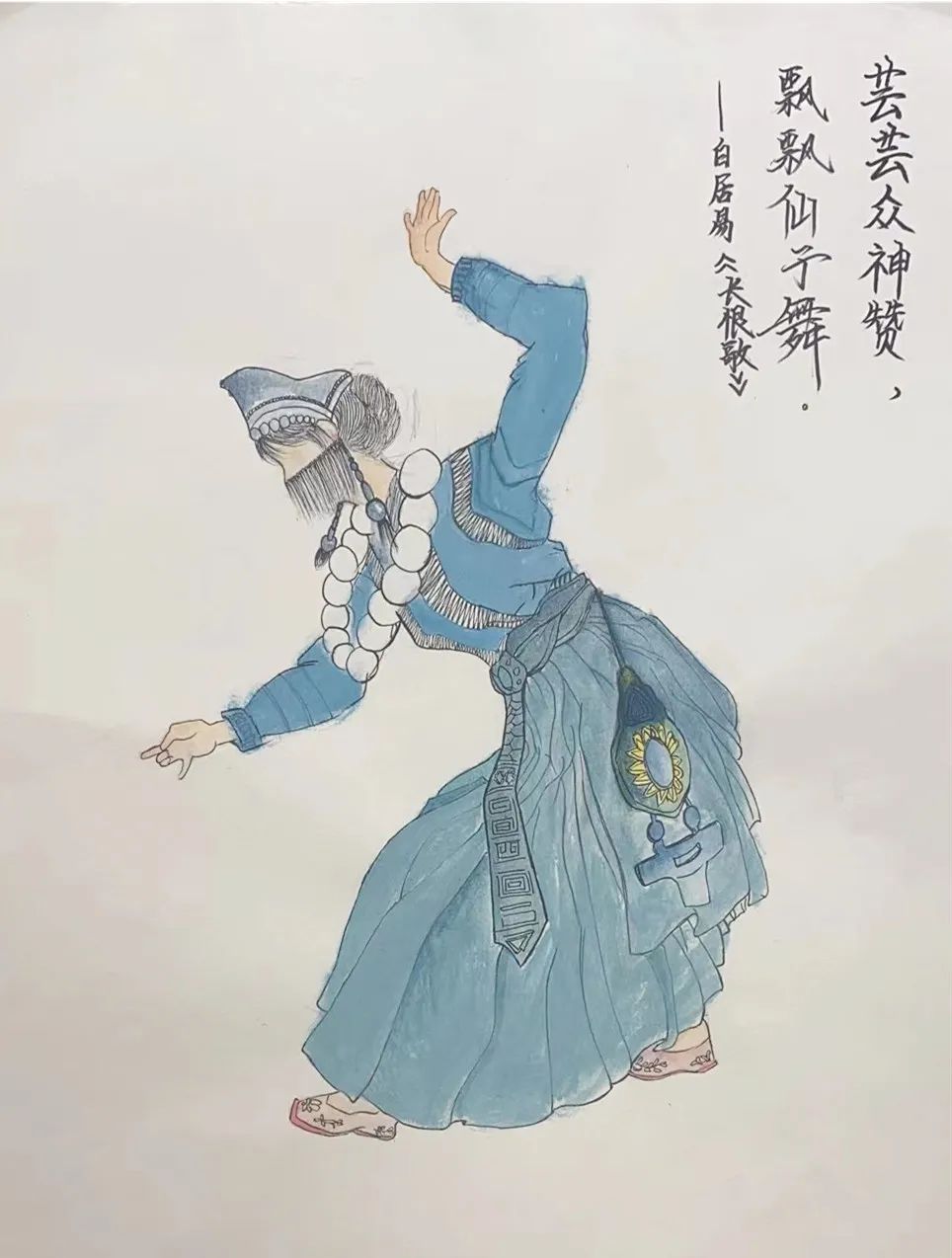 高一年级《长恨歌》诗配画作品