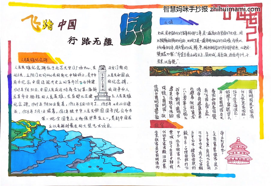 2022中国旅游日手抄报绘画一等奖（8张）-图4