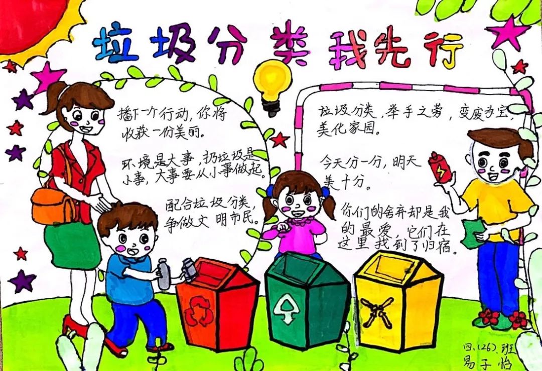 四年级垃圾分类手抄报绘画（8张）-图5