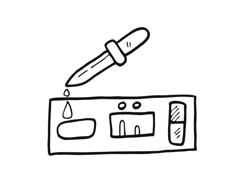 步骤9：核酸检测盒简笔画