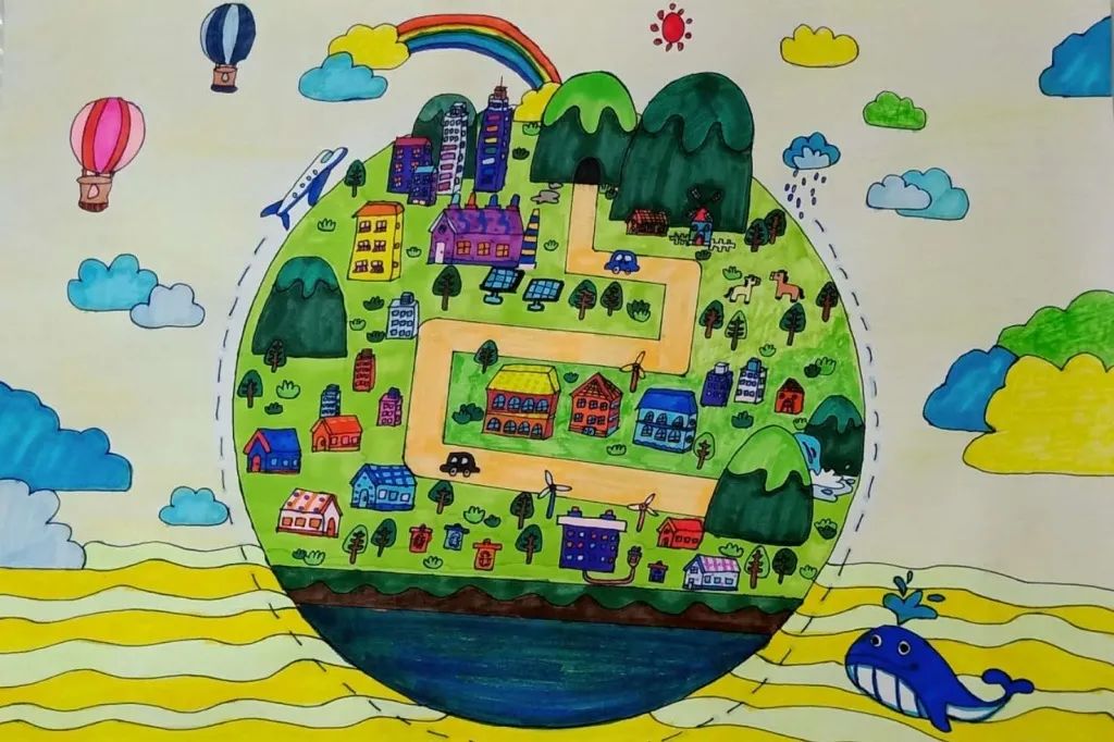 绿色家园儿童环保绘画精品