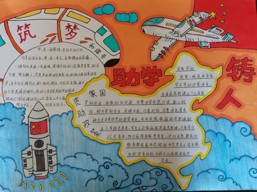 幼儿园喜迎二十大手抄报绘画比赛作品（9张）-图9