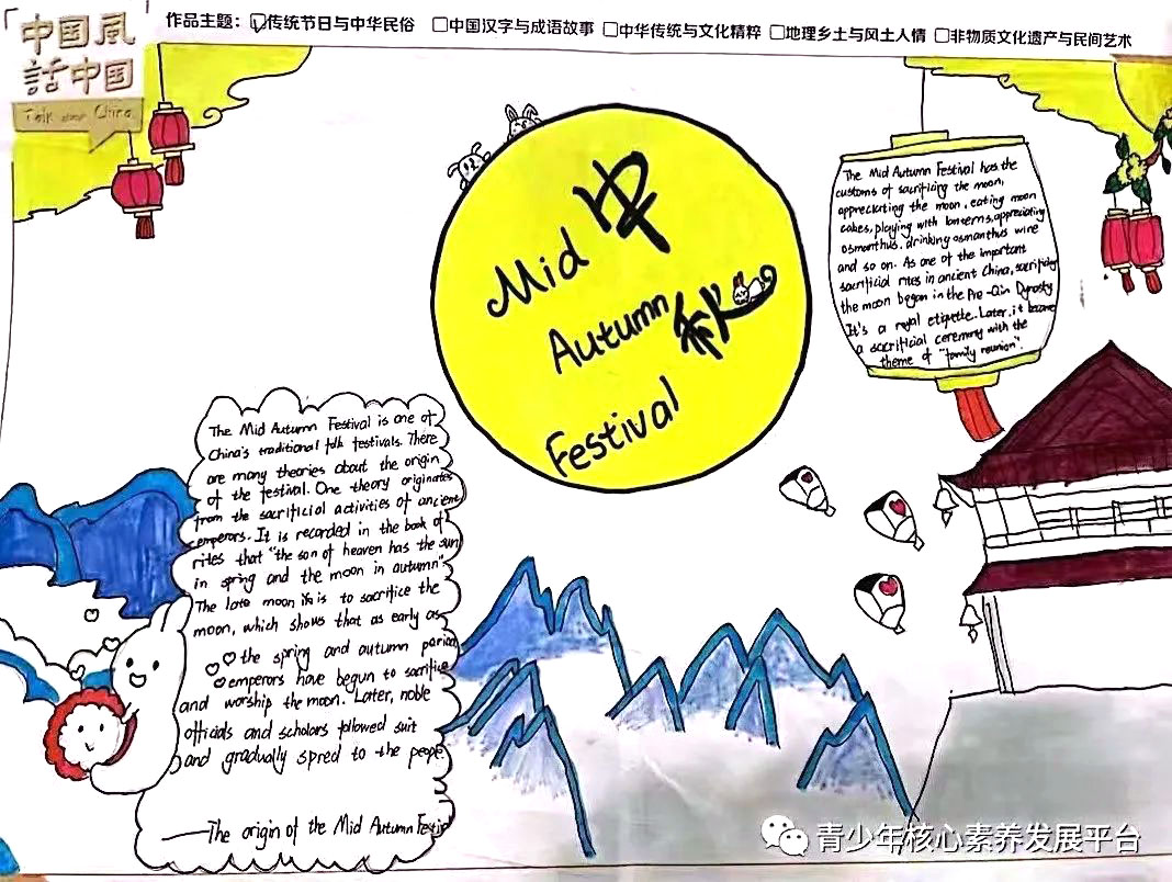 中国风中国传统节日英语手抄报（9张）-图9