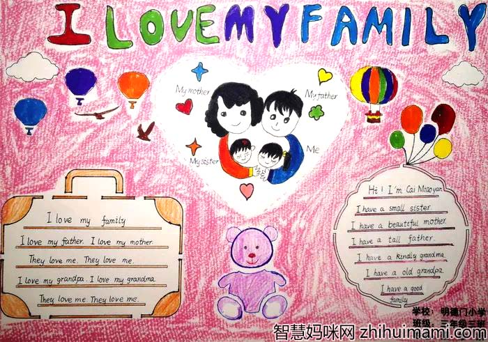 myfamily英语主题手抄报初一（6张）-图1