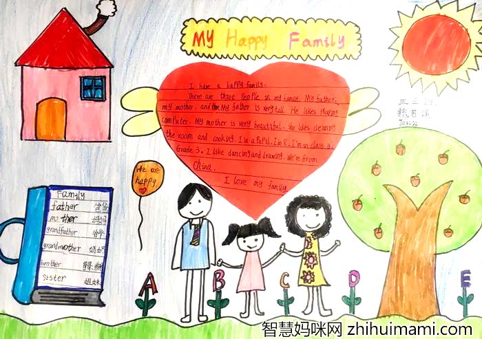 myfamily英语主题手抄报初一（6张）-图2