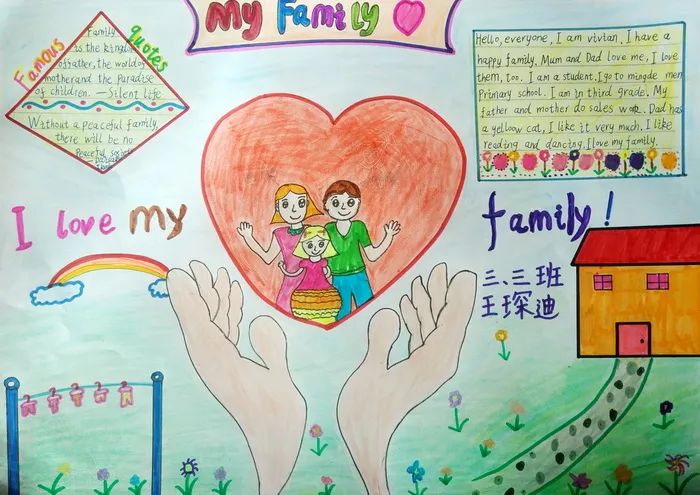 myfamily英语主题手抄报初一（6张）-图4