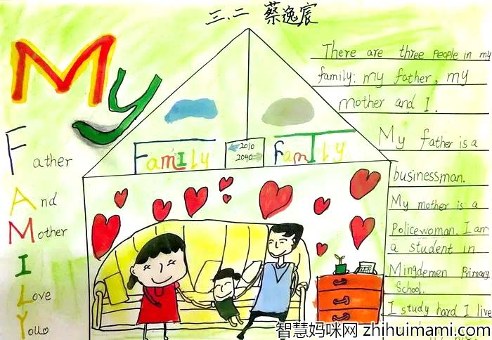 myfamily英语主题手抄报初一（6张）-图6