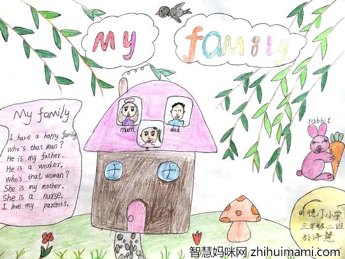 6张八年级myfamily手抄报简单漂亮-图1